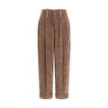 Brunello Cucinelli Brown Viscose Casual Pants