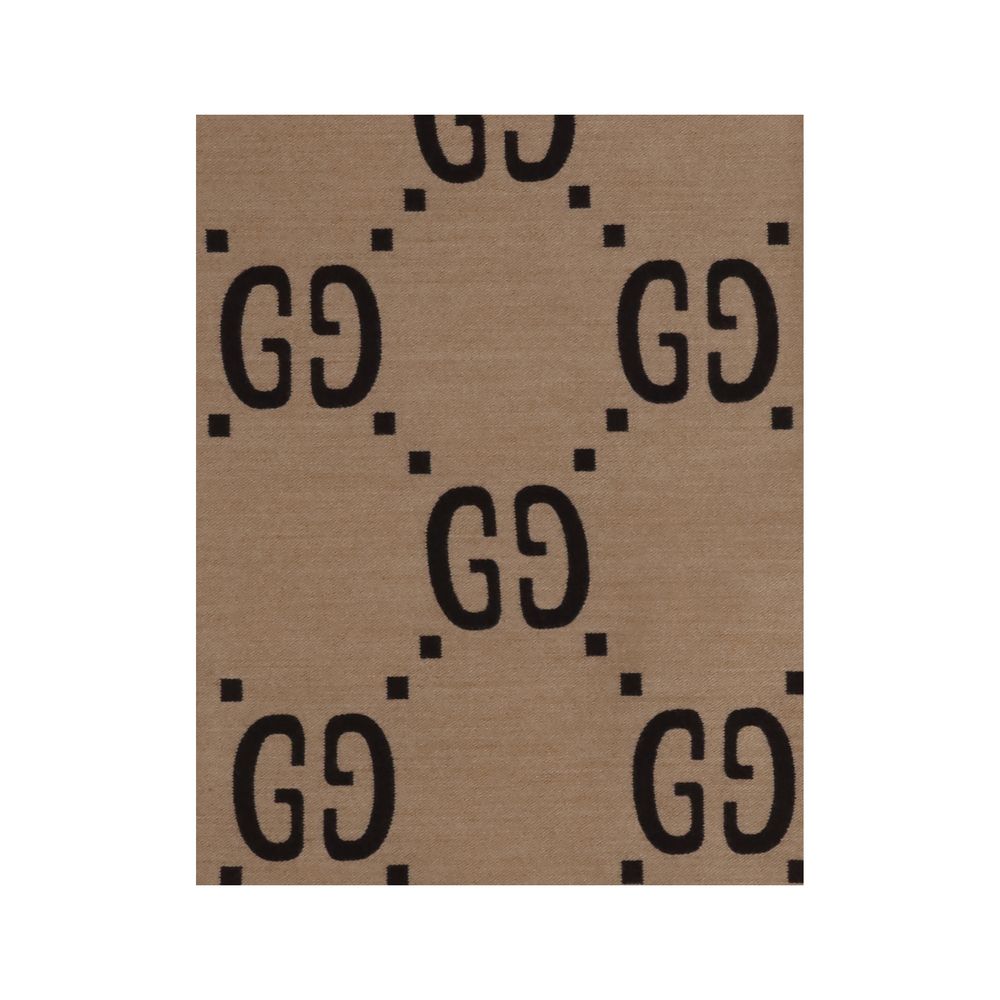 Gucci Brown Silk Scarf