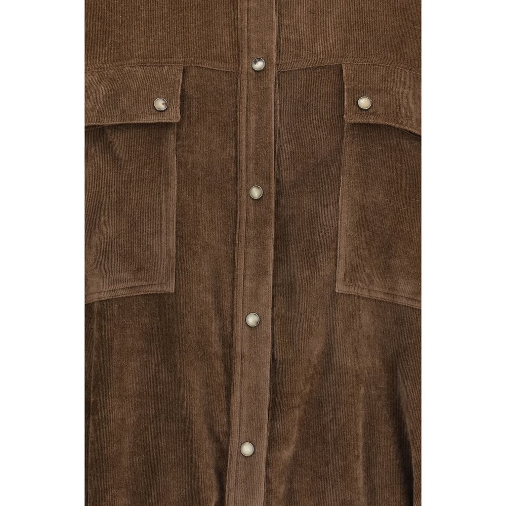Brunello Cucinelli Brown Viscose Pattern Shirt
