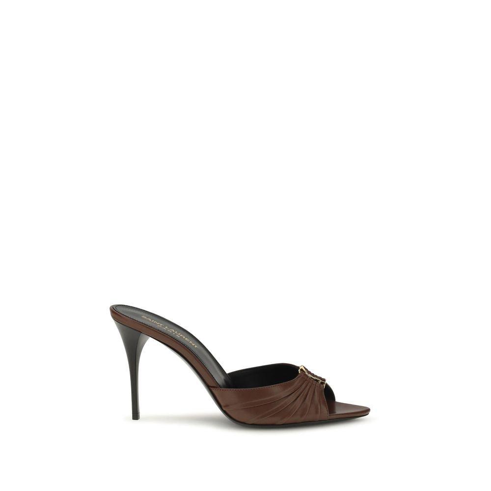 Saint Laurent Brown Calf Leather Bos Taurus High Heel Pumps
