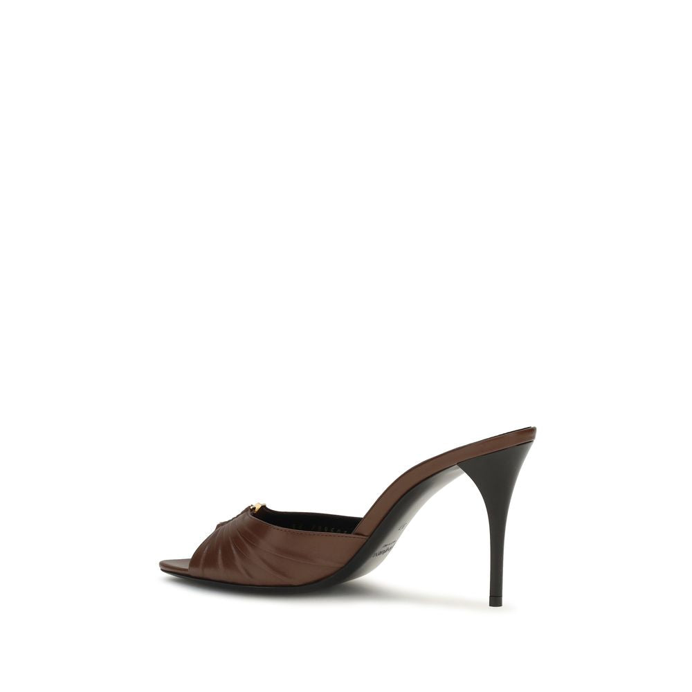 Saint Laurent Brown Calf Leather Bos Taurus High Heel Pumps