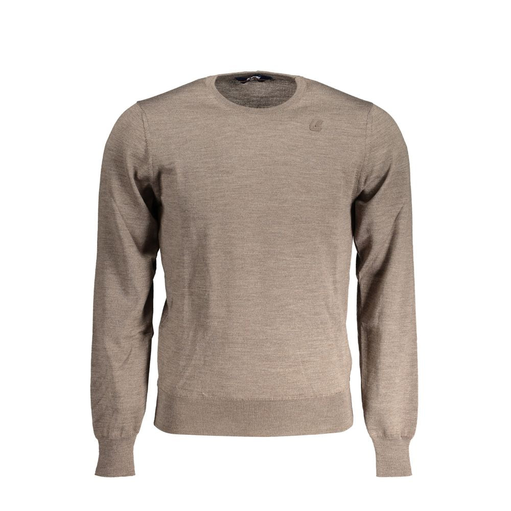 K-WAY Brown Wool Men's Sweater