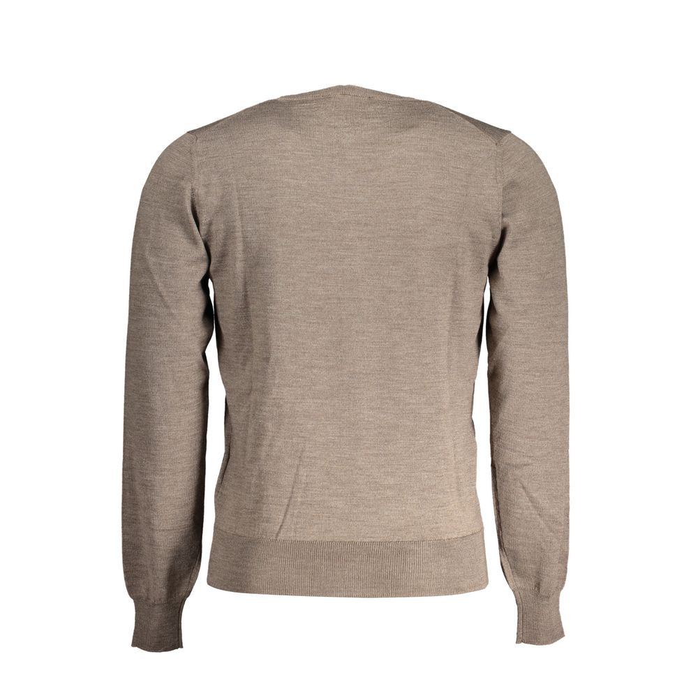 K-WAY Brown Wool Men's Sweater