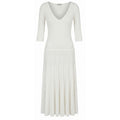 Malo White Cotton Women Dress