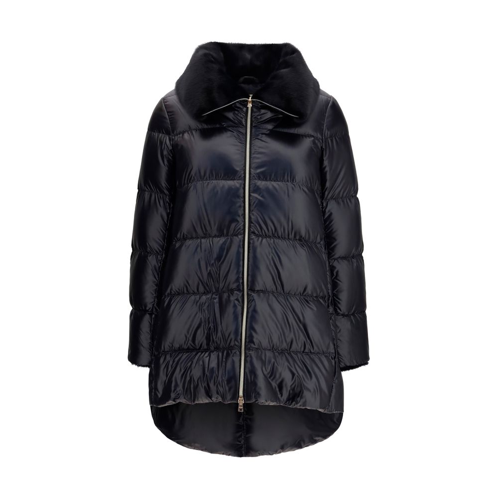 Herno Black Goose Down Full-Length Jacket