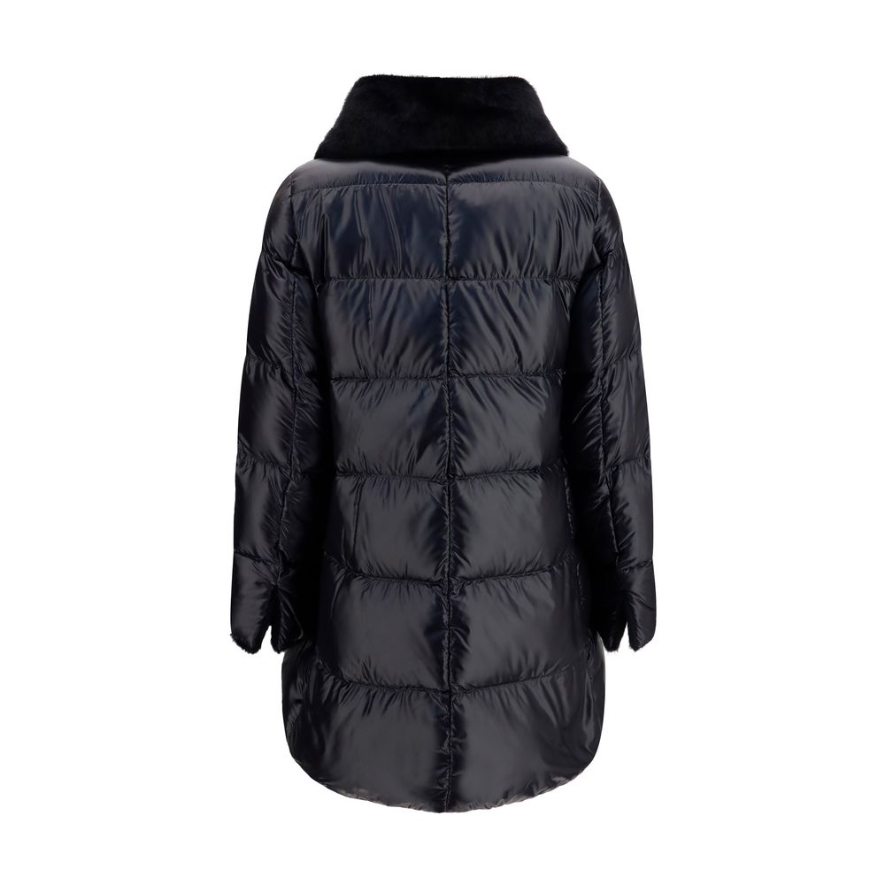 Herno Black Goose Down Full-Length Jacket