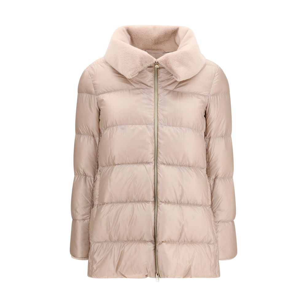 Herno Beige Goose Down Full-Length Jacket