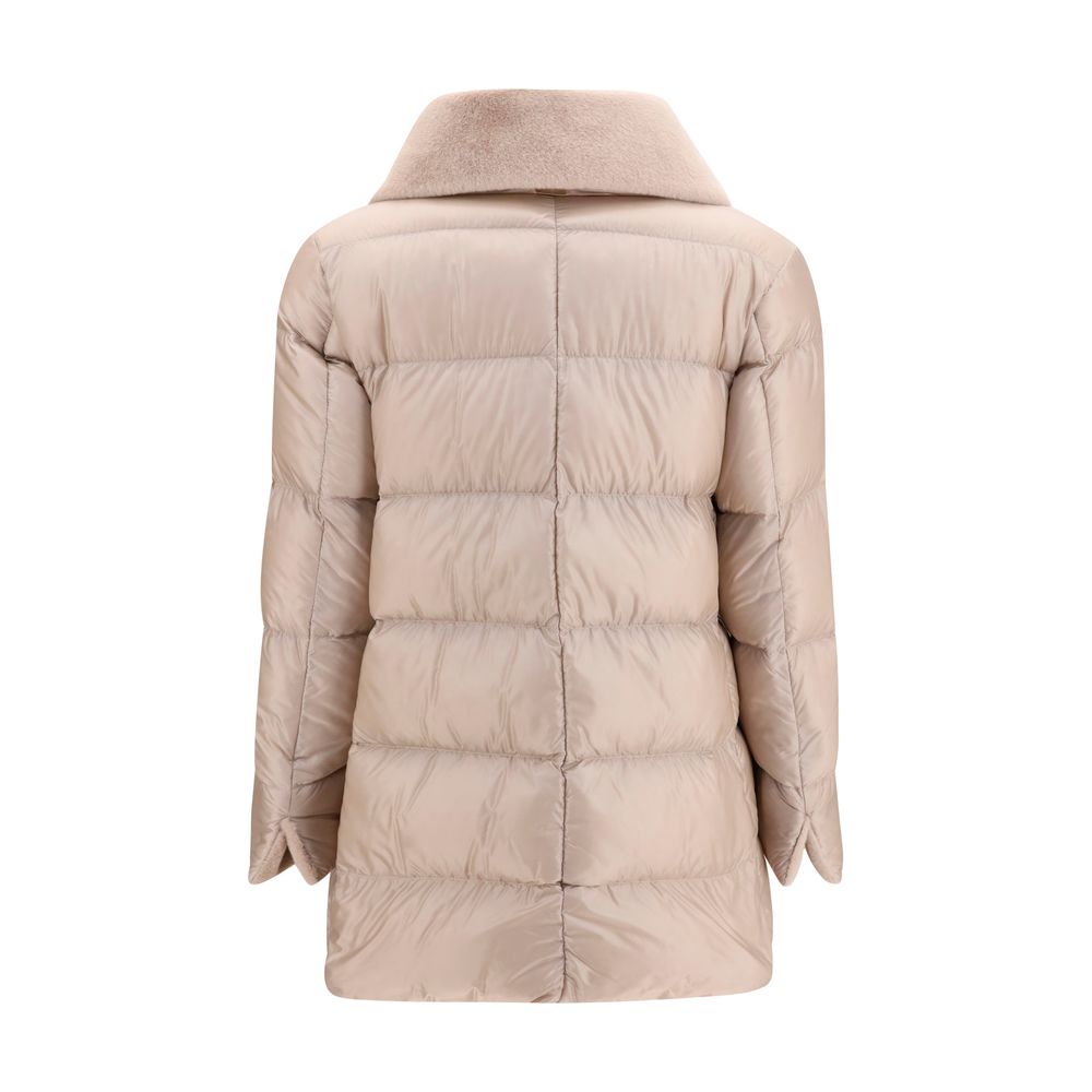 Herno Beige Goose Down Full-Length Jacket