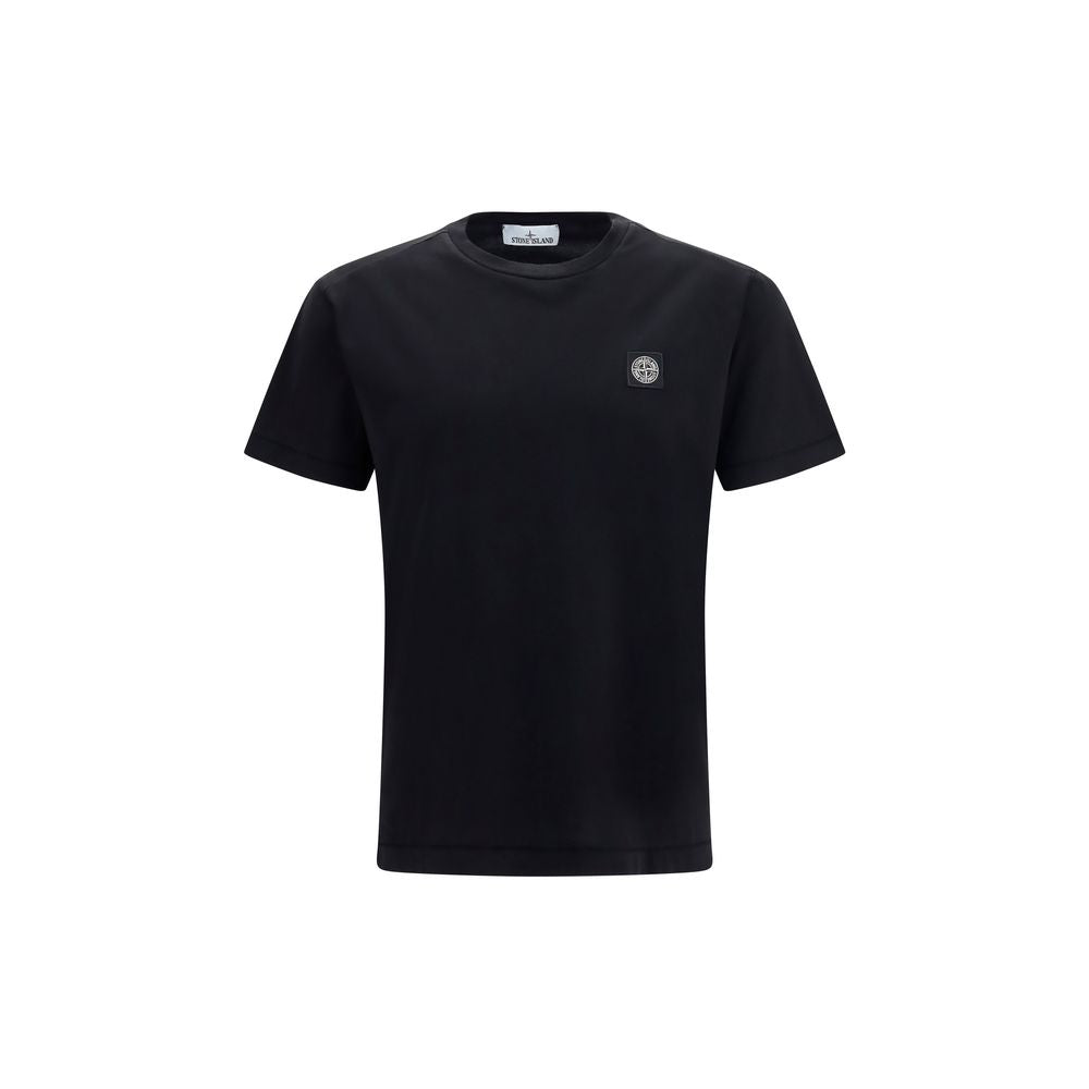 Stone Island Black Cotton T-Shirt