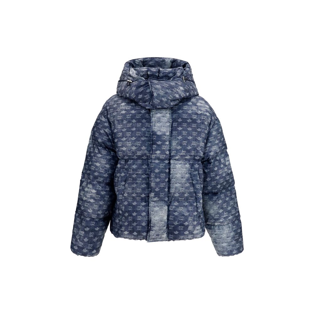 Dsquared² Blue Polyester Full-Length Jacket