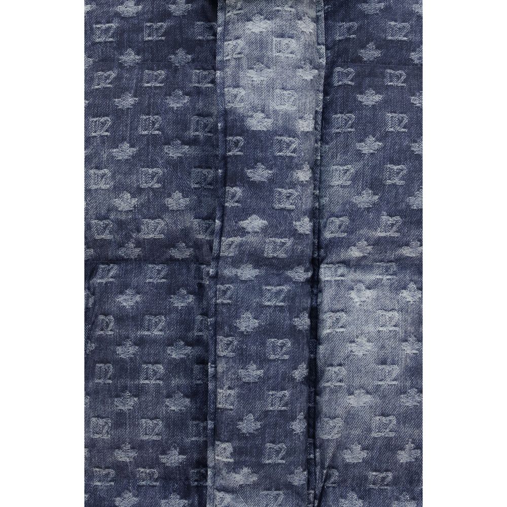 Dsquared² Blue Polyester Full-Length Jacket