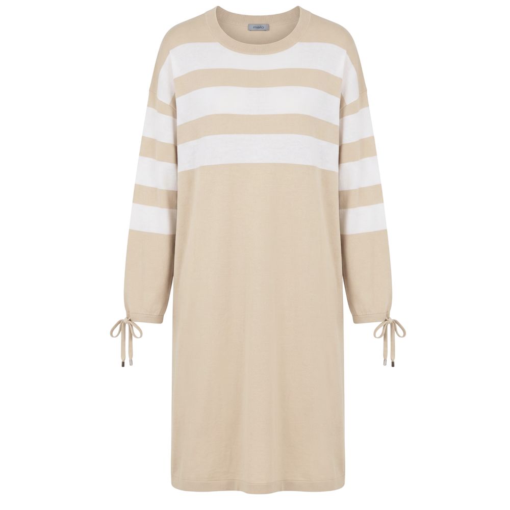 Malo Beige Cotton Women Dress