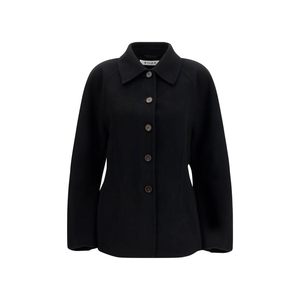 Rohe Black Wool Oves Aries Full-Length Jacket