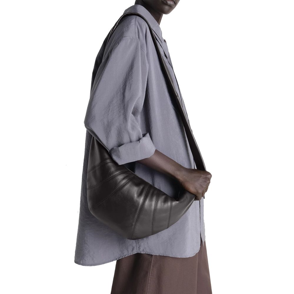 Lemaire Brown Lamb Leather Shoulder Bag