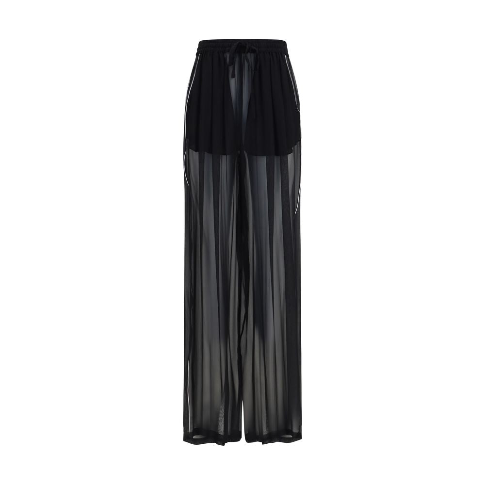Dolce & Gabbana Black Silk Casual Pants