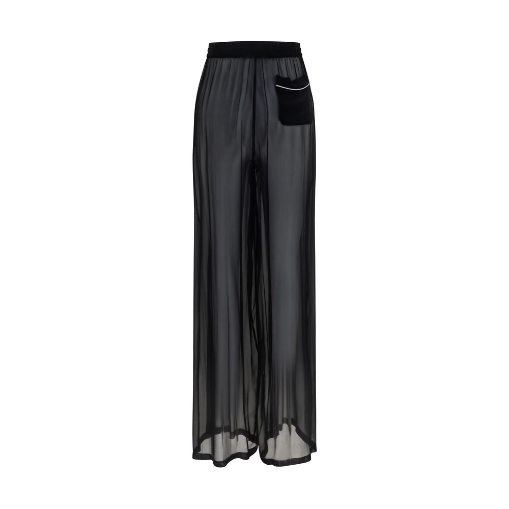 Dolce & Gabbana Black Silk Casual Pants
