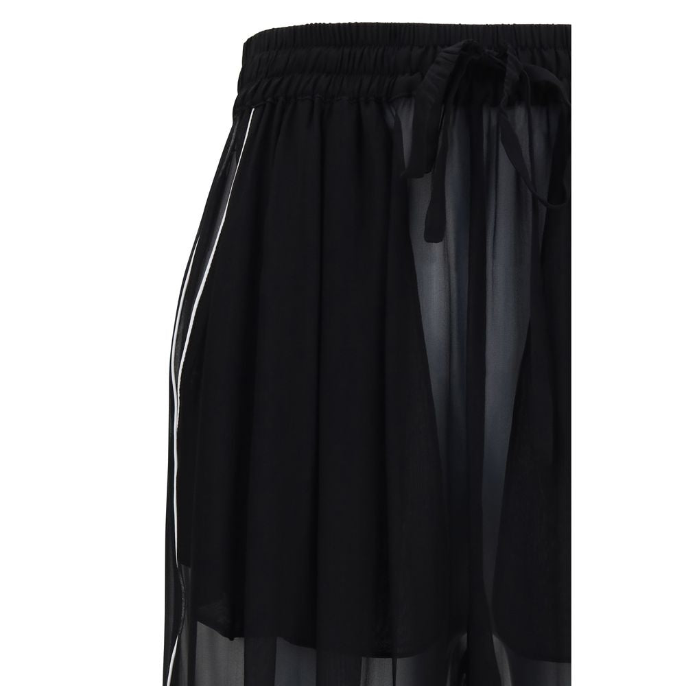 Dolce & Gabbana Black Silk Casual Pants