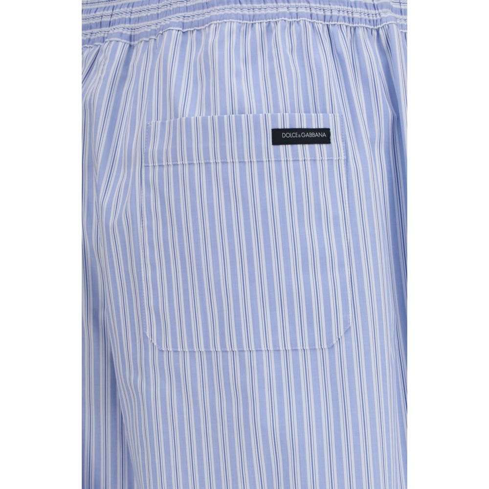 Dolce & Gabbana Blue Cotton Casual Pants