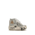R13 White Cotton High Top Sneakers