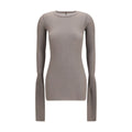Rick Owens Gray Viscose Long Sleeve T-Shirt