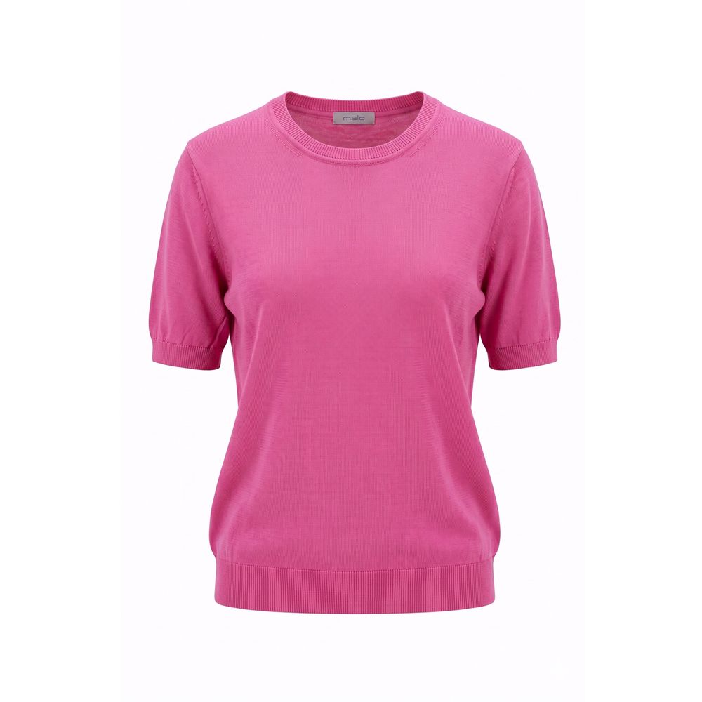 Malo Pink Cotton Women Sweater
