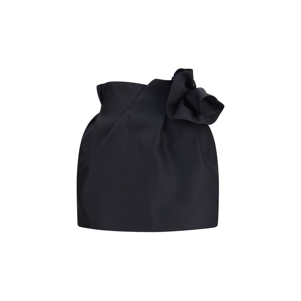Magda Butrym Black Wool Oves Aries Mini Skirt