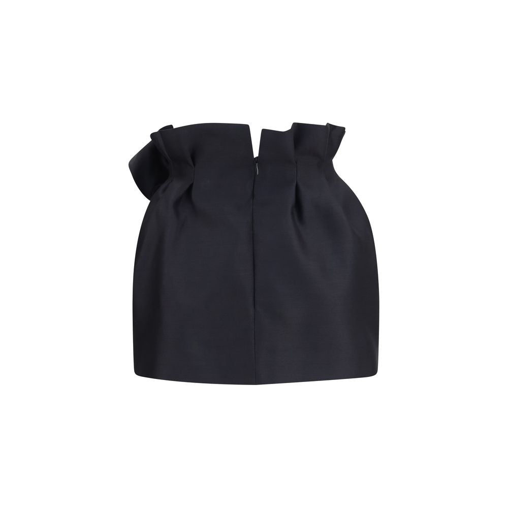 Magda Butrym Black Wool Oves Aries Mini Skirt