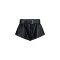Magda Butrym Black Lambskin Bermuda Shorts