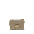 PINKO Beige Calf Leather Bos Taurus Shoulder Bag