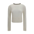 PINKO White Wool Oves Aries Sweatshirt