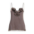 Magda Butrym Brown Silk Sleeveles T-Shirt