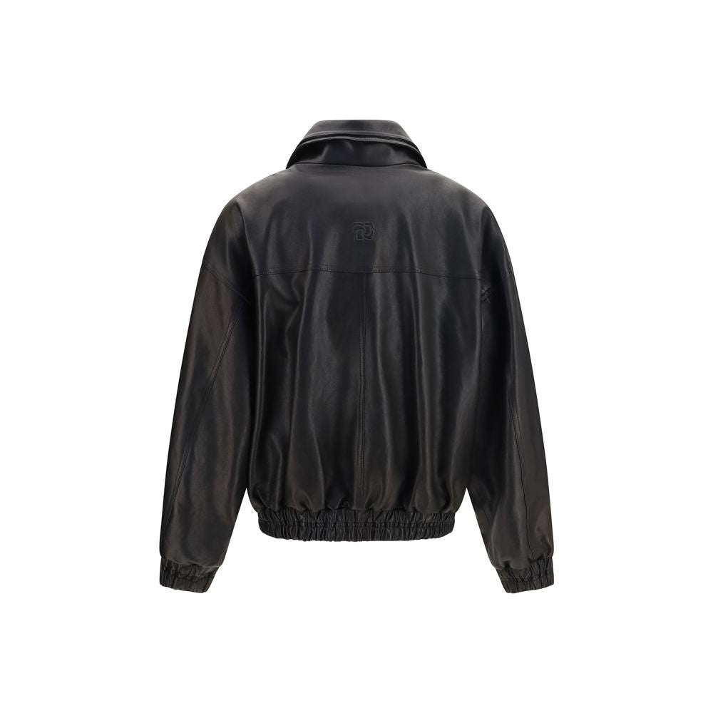Magda Butrym Black Lambskin Leather Jacket