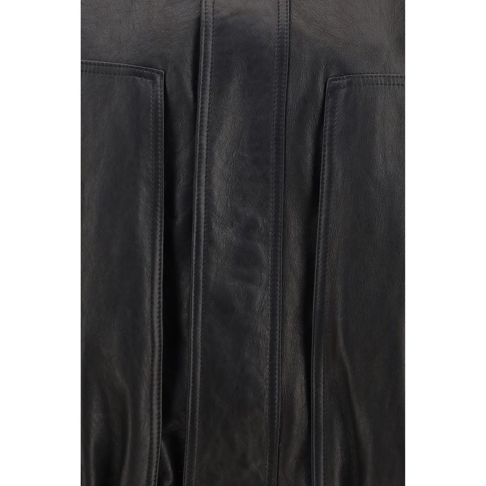 Magda Butrym Black Lambskin Leather Jacket