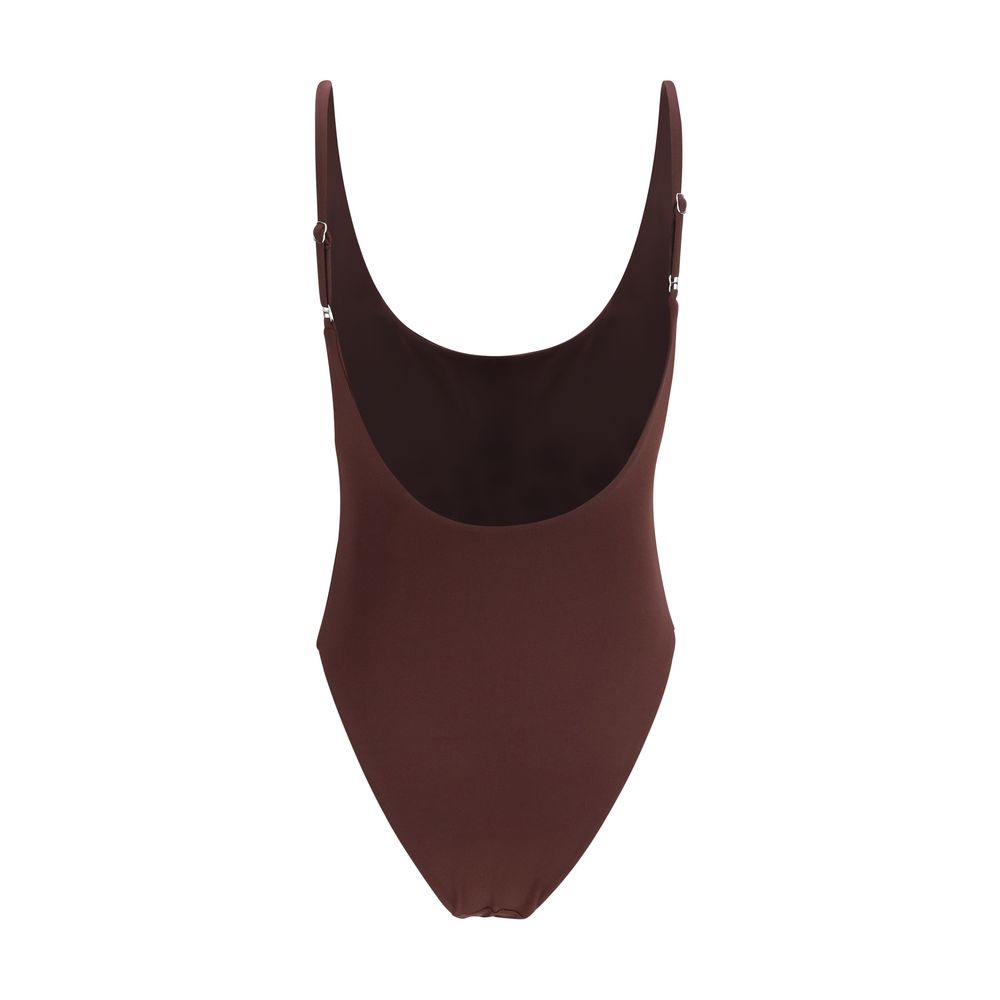 Magda Butrym Bordeaux Polyamide One-Piece Swimsuit