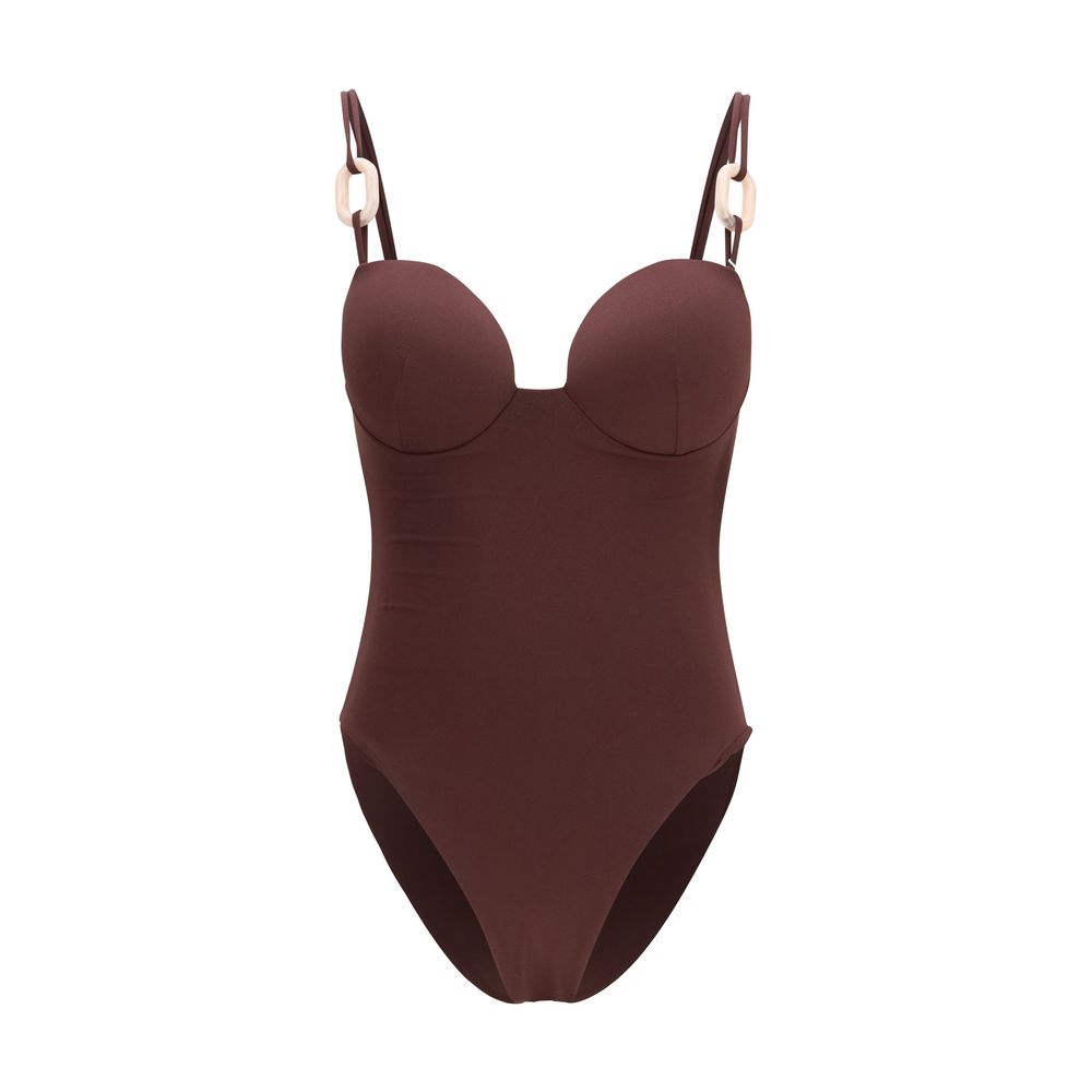 Magda Butrym Bordeaux Nylon One-Piece Swimsuit