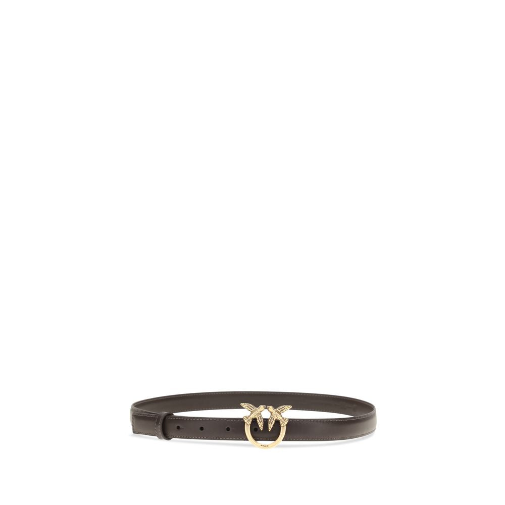 PINKO Brown Calf Leather Bos Taurus Regular Belt