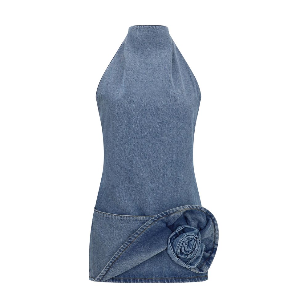 Magda Butrym Blue Cotton Casual Dress