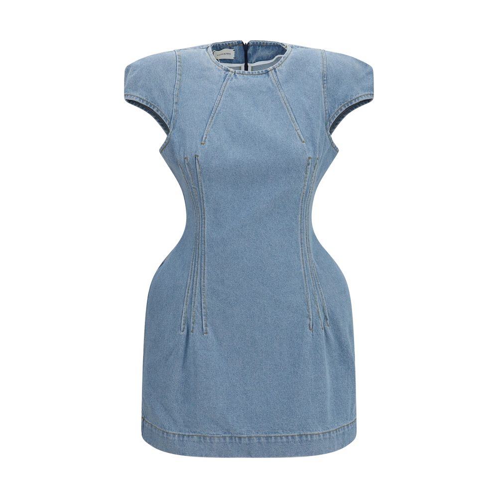 Magda Butrym Blue Cotton Casual Dress