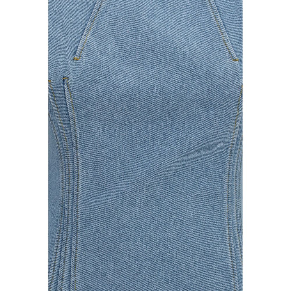 Magda Butrym Blue Cotton Casual Dress