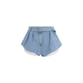 Magda Butrym Blue Cotton Bermuda Shorts