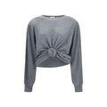 Magda Butrym Gray Wool Oves Aries Long Sleeve T-Shirt