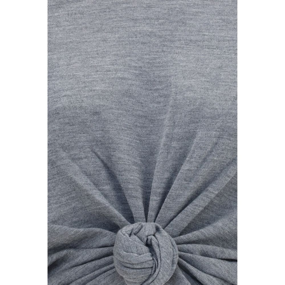 Magda Butrym Gray Wool Oves Aries Long Sleeve T-Shirt