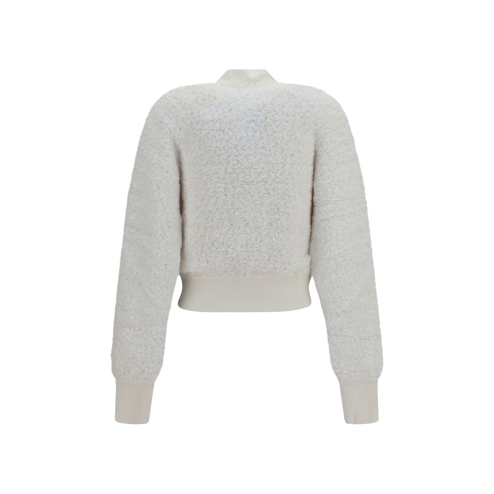Balmain White Viscose Bomber