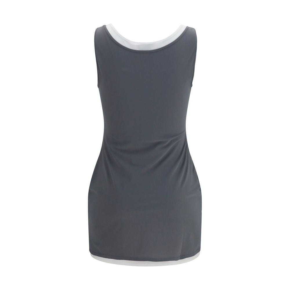 Miu Miu Gray Recycled Polyamide Casual Dress