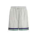 Casablanca White Silk Bermuda Shorts