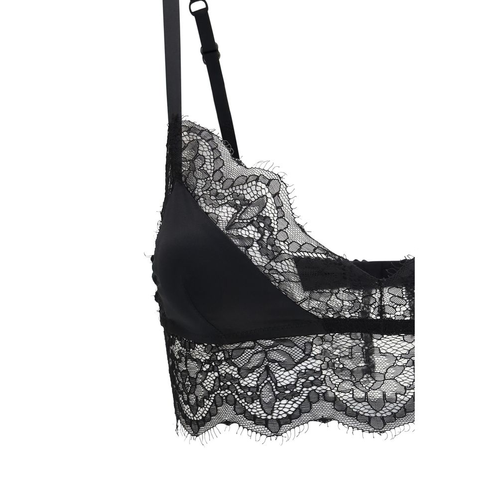 Dolce & Gabbana Black Silk Bra