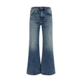 R13 Blue Cotton Flared Jeans