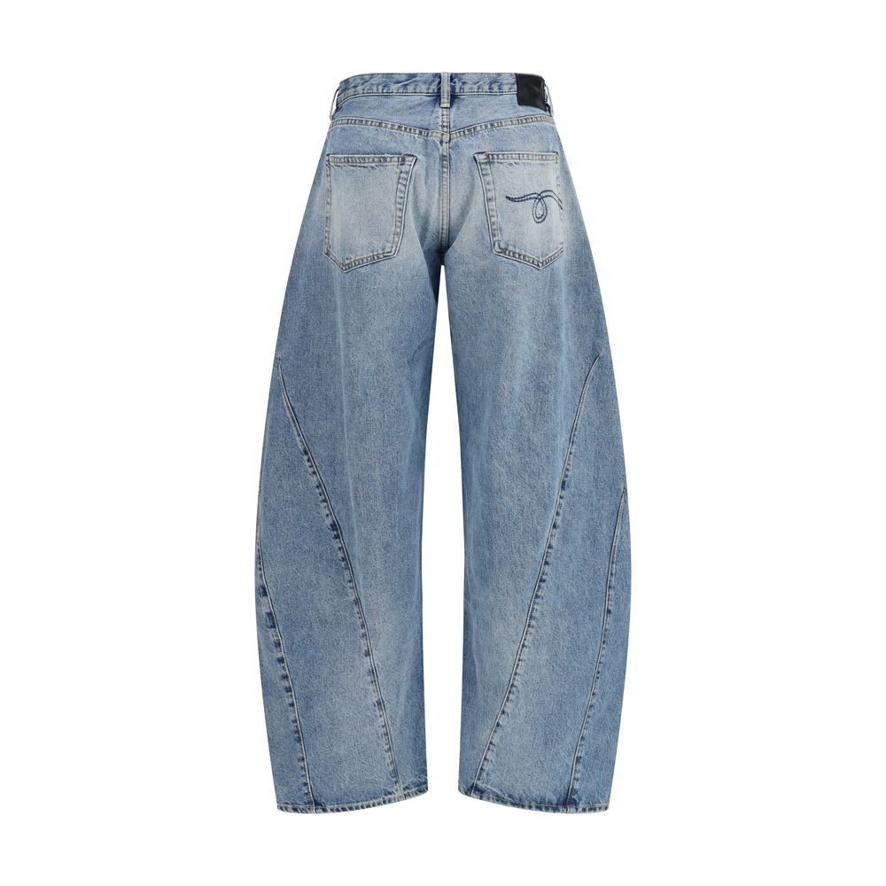 R13 Blue Cotton Jeans Denim