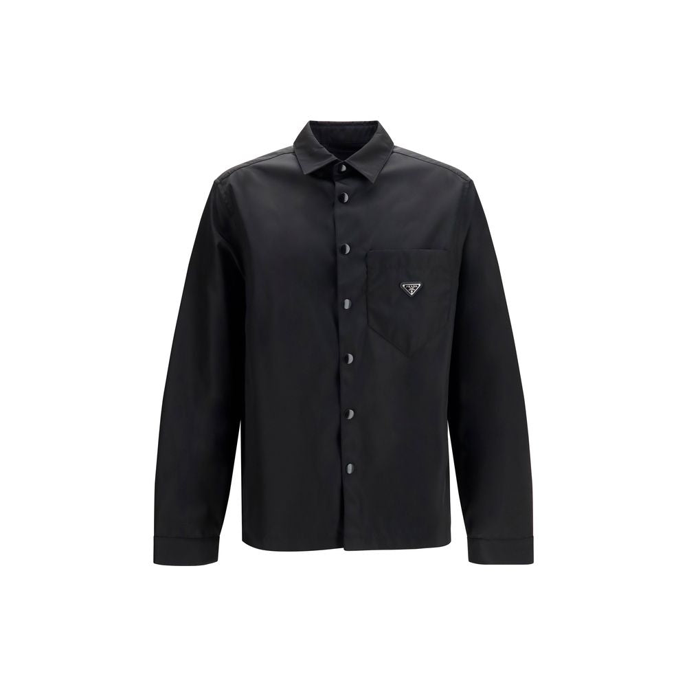 Prada Black Recycled Polyamide Dress Shirt