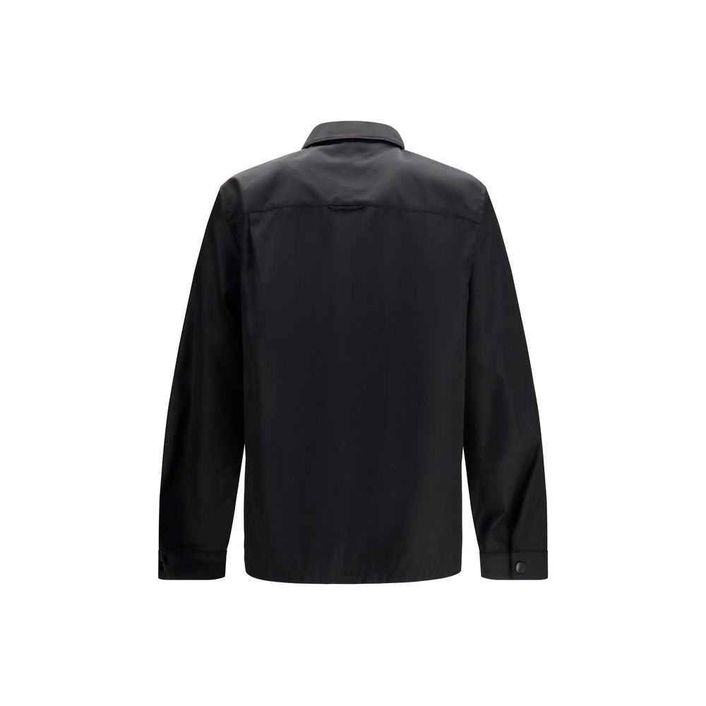 Prada Black Recycled Polyamide Dress Shirt